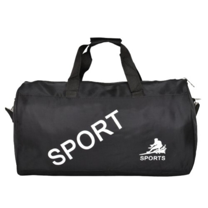Sporttáska 0201-1, Textil, 48/26/22 cm, Fekete