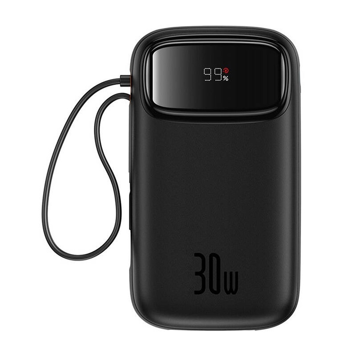 Powerbank, Baseus, Черен, 20000mAh, 2xUSB-C