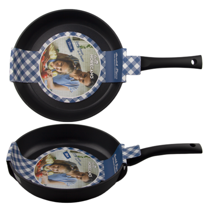 Тиган HORECANO, Ø28xh5.7cm, NONSTICK, черен