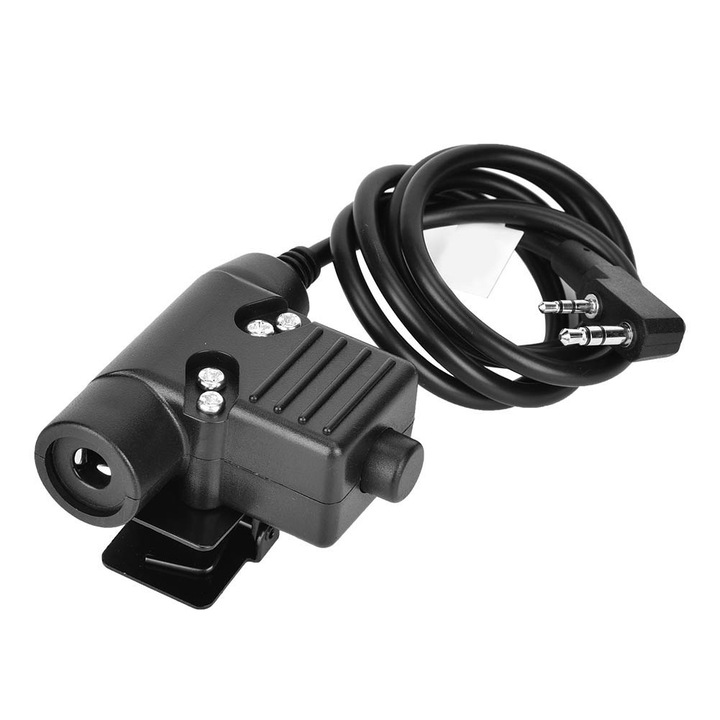 Adaptor PTT pentru casti, Enforose, radio fara fir tactici aer liber standard militar clema metalica