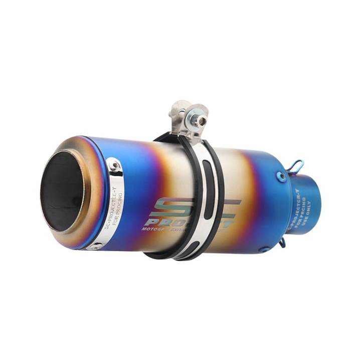 Pipa de evacuare 51mm, Peysaitr, titan simulare, design bara de fier, compatibilitate universala