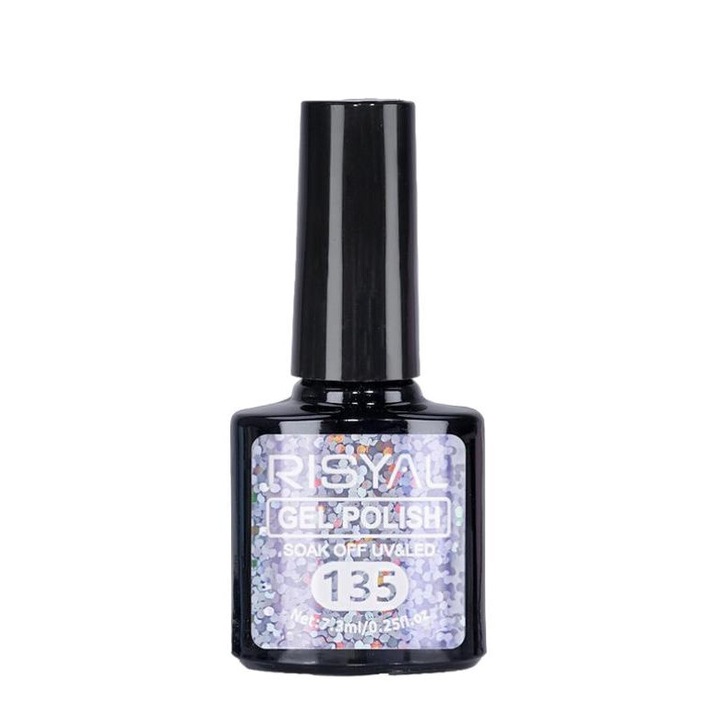 RISYAL UV Zselé, Soak Off, 7,5 ml, Világoskék