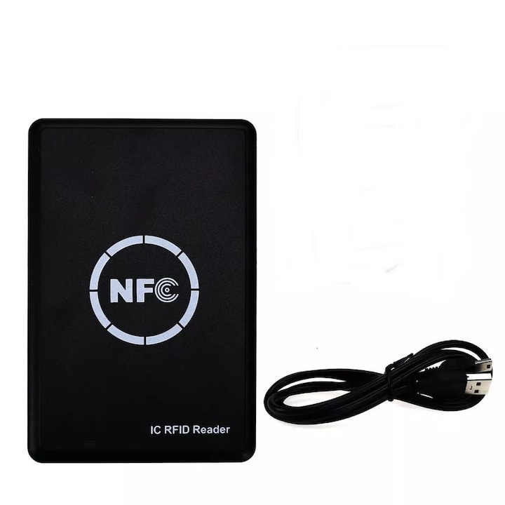 Copiator pentru carduri RFID criptate si semi-criptate, programator NFC, Negru