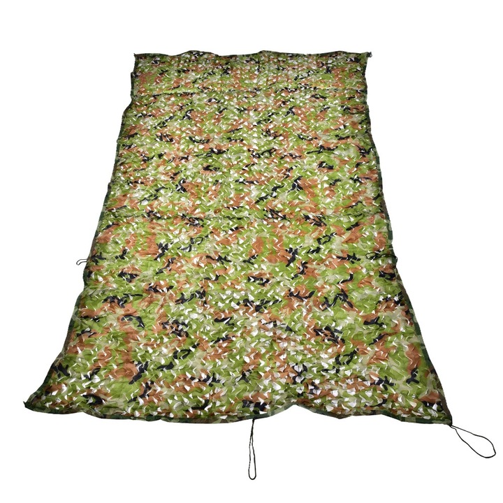 Външна военна камуфлажна мрежа Enforose 2x3m, мрежа с горски листа за лов, стрелба, къмпинг