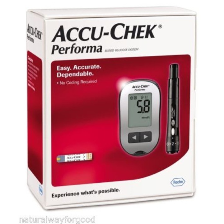 Глюкомер за измерване на кръвна захар Accu-chek Performa + 200 бр. тест ленти
