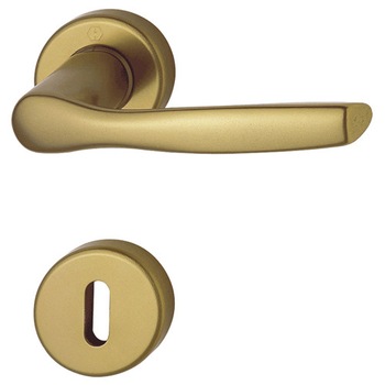 Maner usa Hoppe cu rozeta pentru cheie bronz Maner usa Hoppe cu rozeta pentru cheie bronz