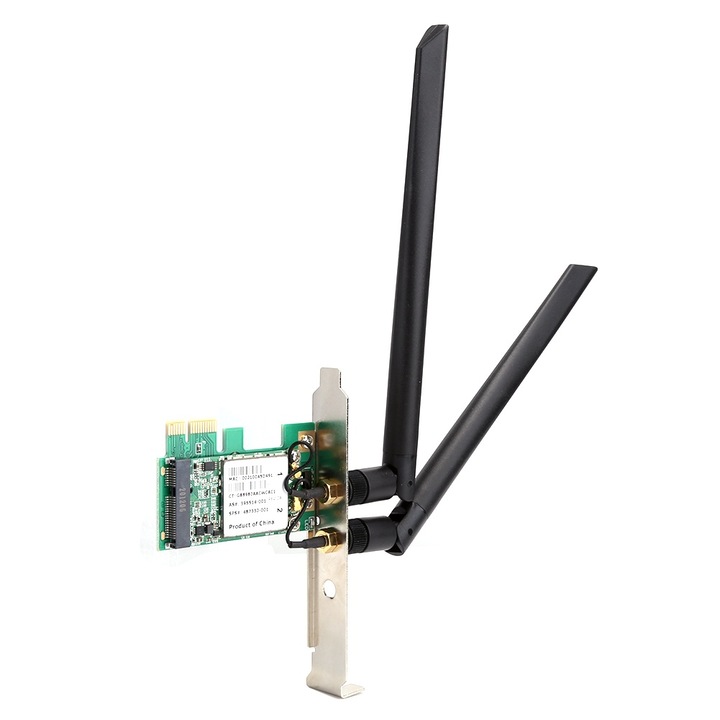 Placa de retea wireless Jormftte dual band 2.4G/5G 802.11A/B/G/N, 300Mbps, pentru Windows 7/8/10/XP