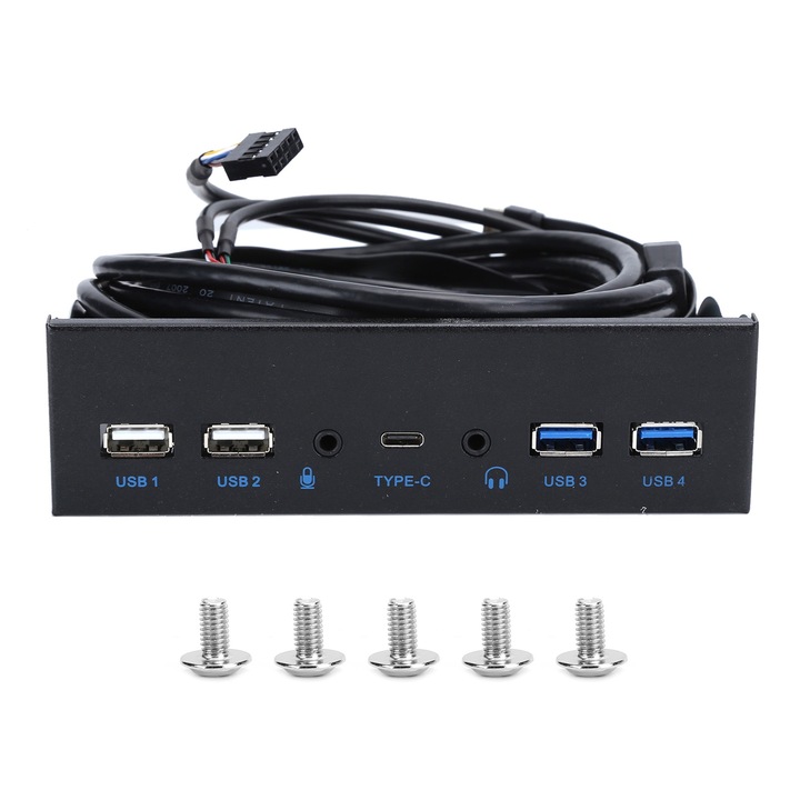 Jormftte audio hub, 2 USB 3.0 port, 2 USB 2.0 port, fekete, új
