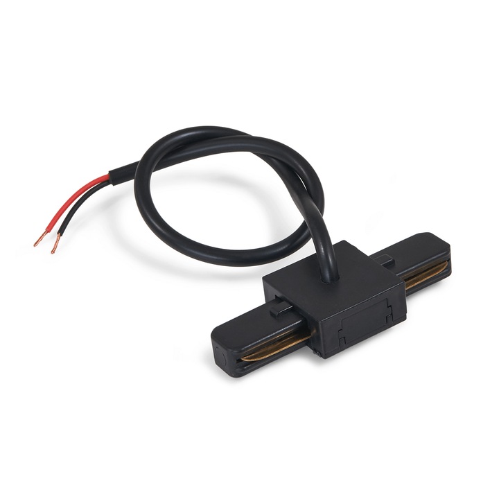 Conector cu cablu de alimentare pentru Steka si Roti "I" rail bar drept, negru