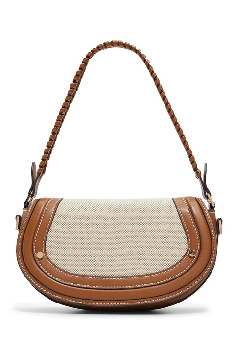 Aldo, Geanta de piele ecologica cu bareta de umar Kimya, Caramel, Crem