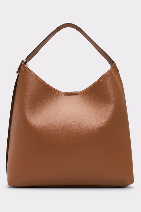 Aldo, Geanta din piele ecologica cu bareta de umar Paejar, Caramel