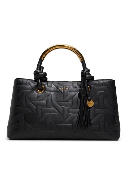 Aldo, Geanta din piele ecologica cu maner si bareta detasabila, Negru