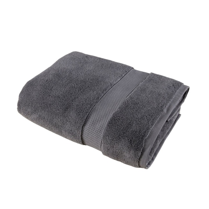 Prosop de baie din bumbac 100%, 76x147 cm, 700 gr/m², Maisonette Loft, gri
