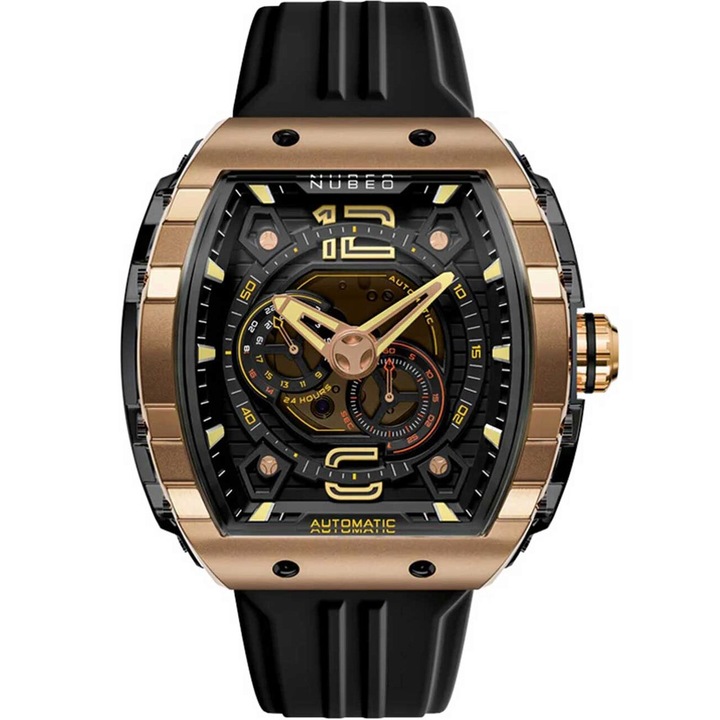 Ceas barbatesc Nubeo NB-6087-06, Automatic, 49mm, 5ATM