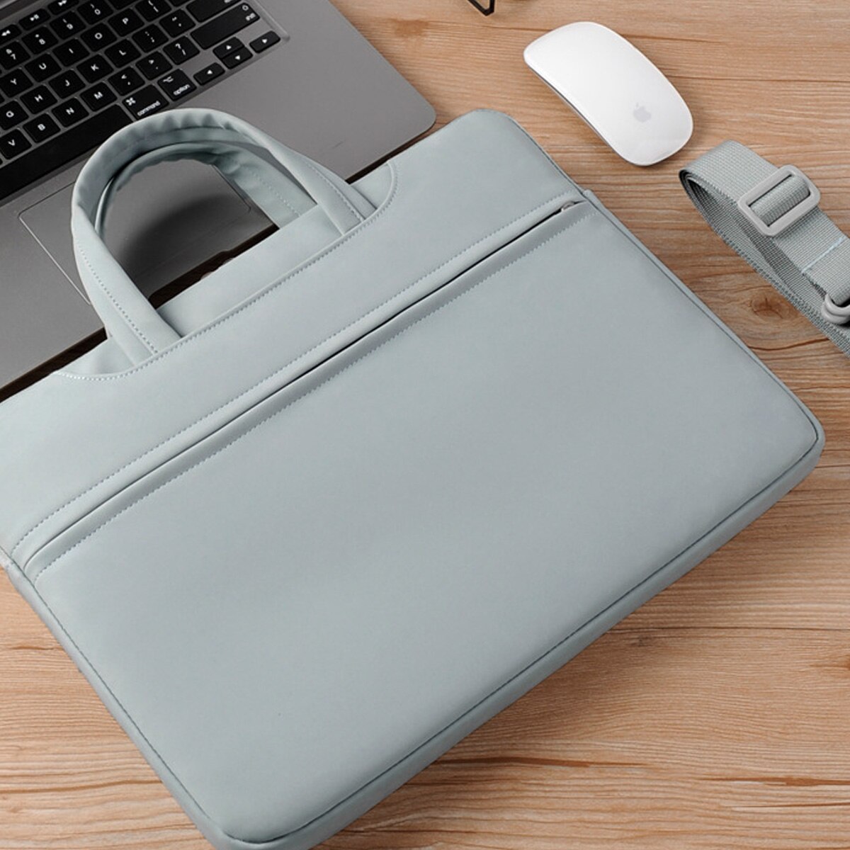 Geanta laptop Peysaitr, albastru, poliuretan