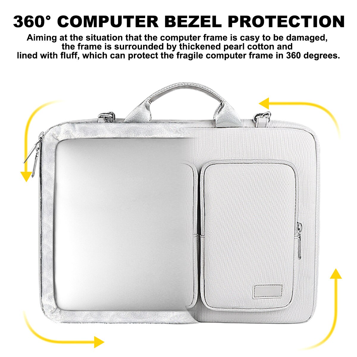 Geanta laptop Peysaitr, alb