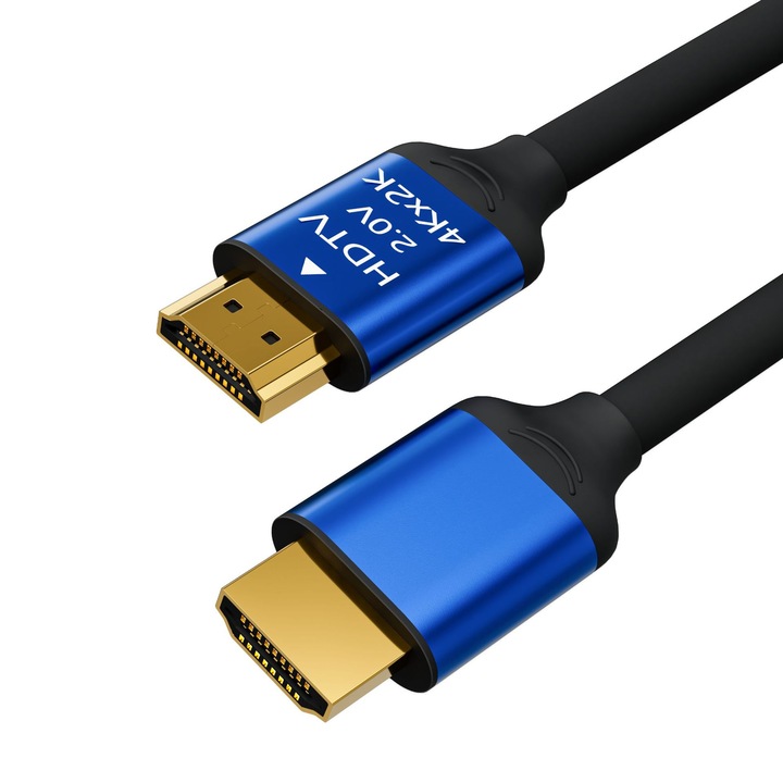 HDMI 2.1 кабел, 4K, 3 метра, син/черен