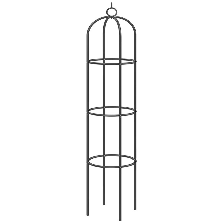 Arcada metalica Gardebruk, 200x40cm, Negru