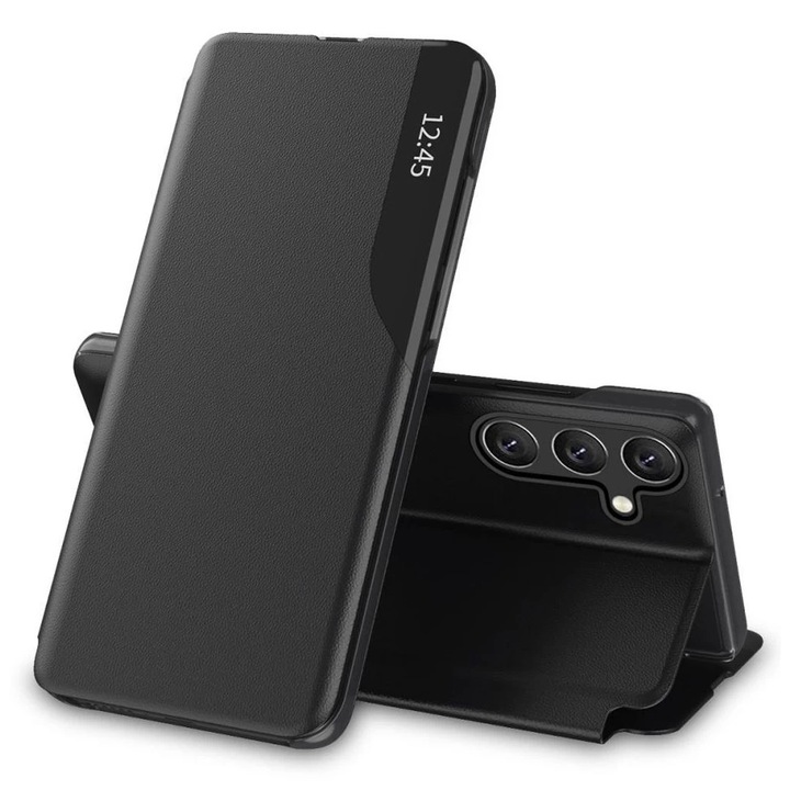 Tech-Protect fekete Smart View Book / Flip tok Samsung Galaxy A55