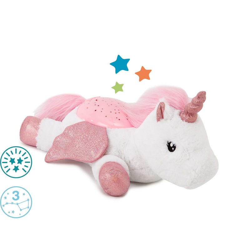 Lampa de veghe copii, PPR, Twilight Buddies, unicorn, proiectie stele