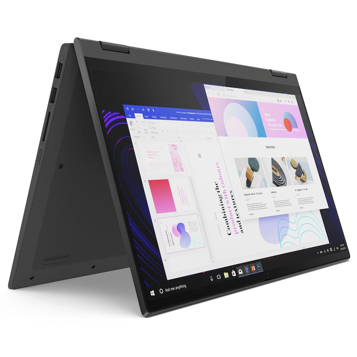 Лаптоп 2 in 1 Lenovo IdeaPad Flex 5 14ALC05 с AMD Ryzen™ 3 5300U (4C / 8T, 2.6 / 3.8GHz, 2MB L2 / 4MB L3), 8 RAM, 256 SSD M.2, AMD Radeon™ Graphics, NoOS