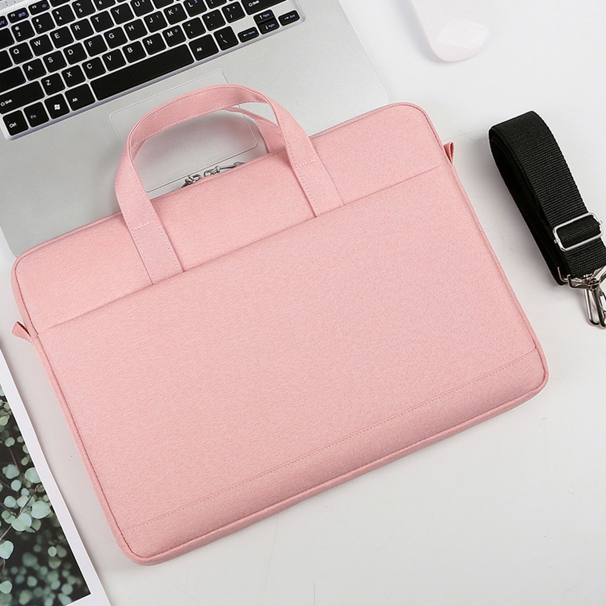 Geanta pentru laptop 360, Peysaitr, impermeabila, 37x27x4cm, roz