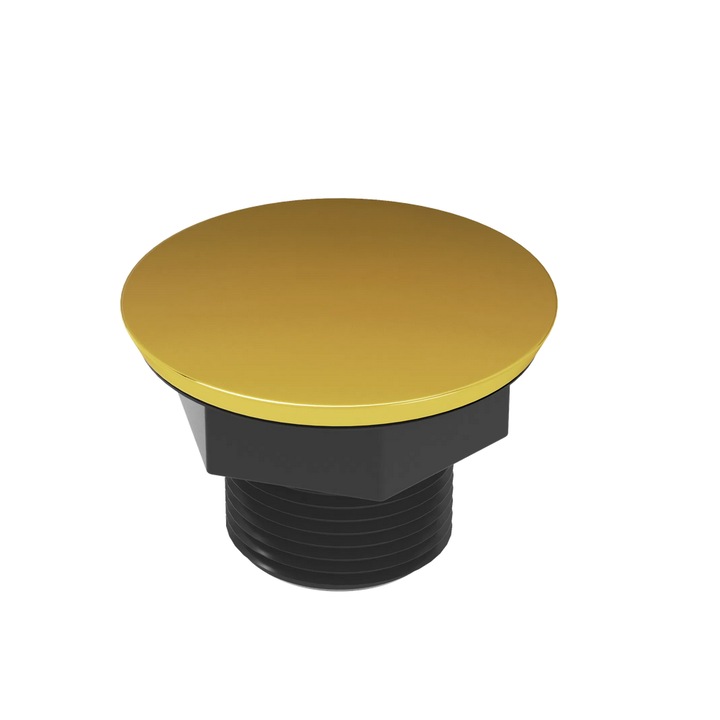 Dop ornament pentru mascat gaura la chiuveta, 43 mm diametru, auriu
