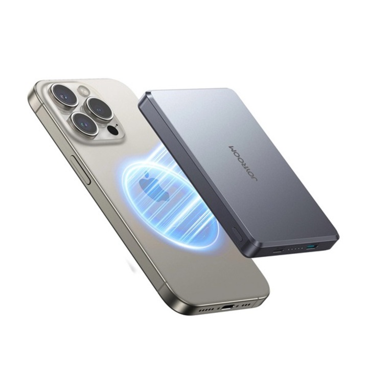 Joyroom jr-pbm08 pro vésztöltő type-c aljzat, 10000mah, 25w, pd gyorstöltő, led jelzés, szürke