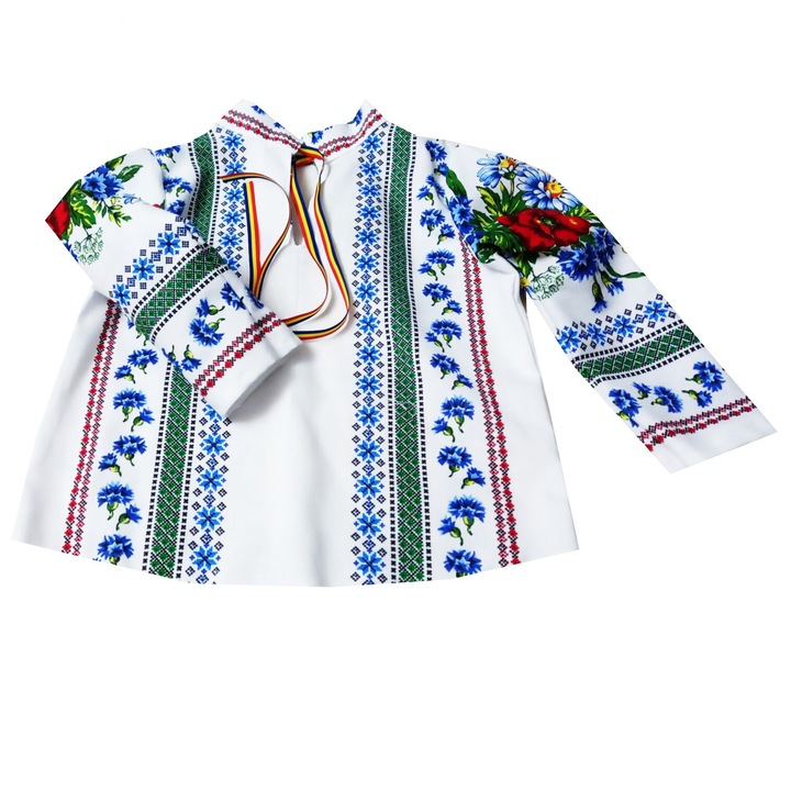 Camasa traditionala MCF, Crisana, multicolora, 10-11 ani