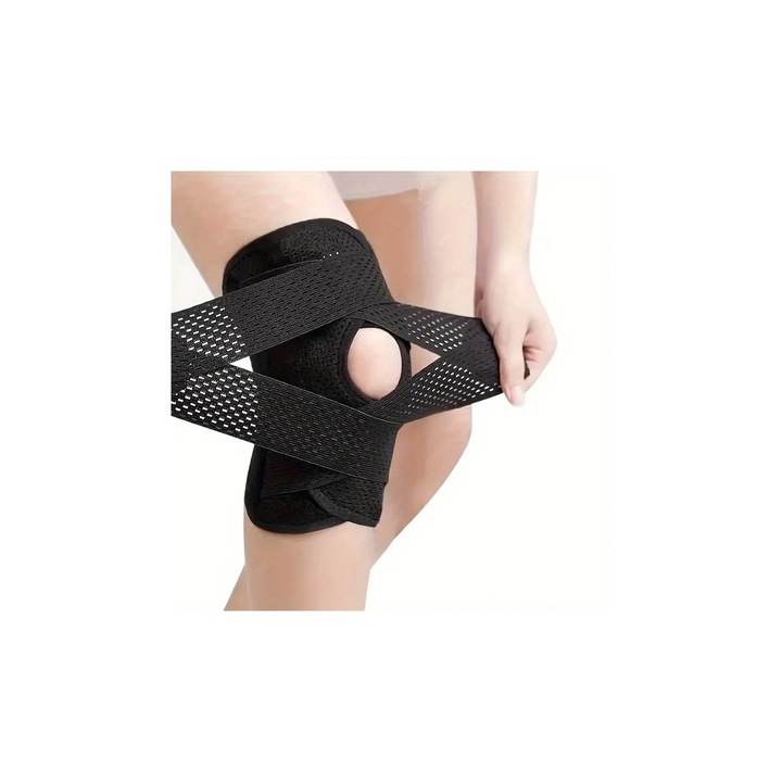 Professzionális orvosi térdmerevítő szalagsérülésekre, meniszkuszra, ízületekre és térdfájdalmakra, párnákkal és stabilizáló rúddal, állítható, M, fekete, unisex
