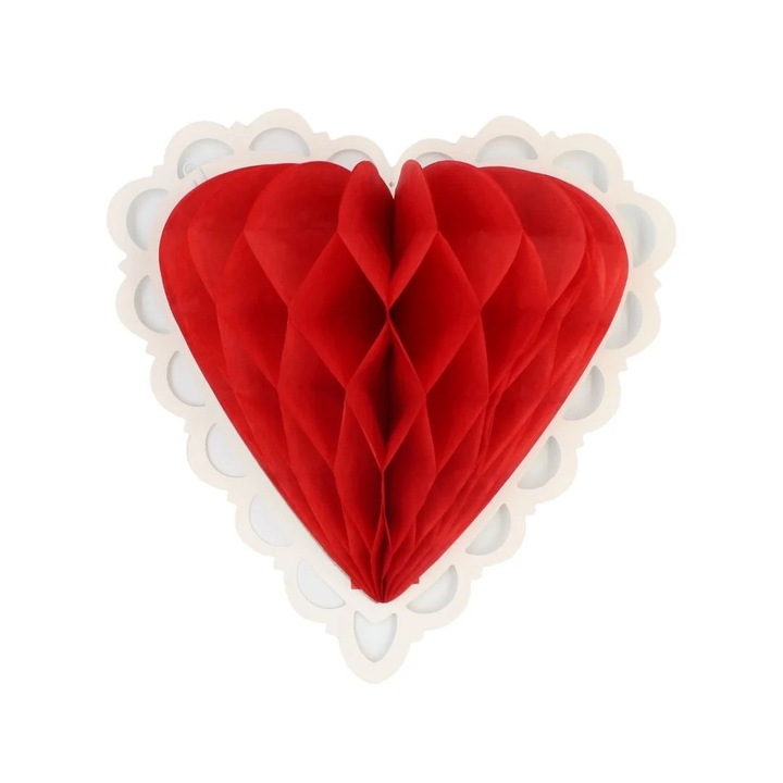 Decoratiune din carton, pentru ziua indragostitilor, forma inimioara