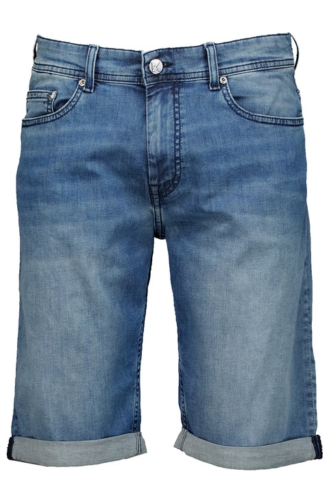 Karl Lagerfeld, Bermude de denim cu terminatie pliabila, Albastru