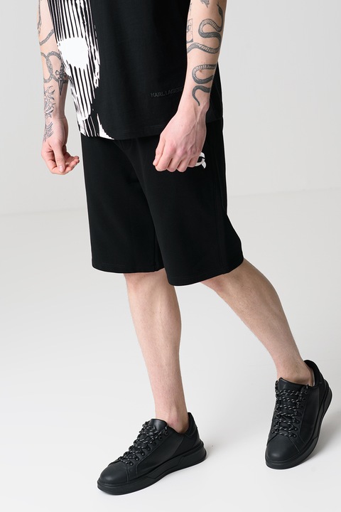 Karl Lagerfeld, Bermude sport cu snur, Negru