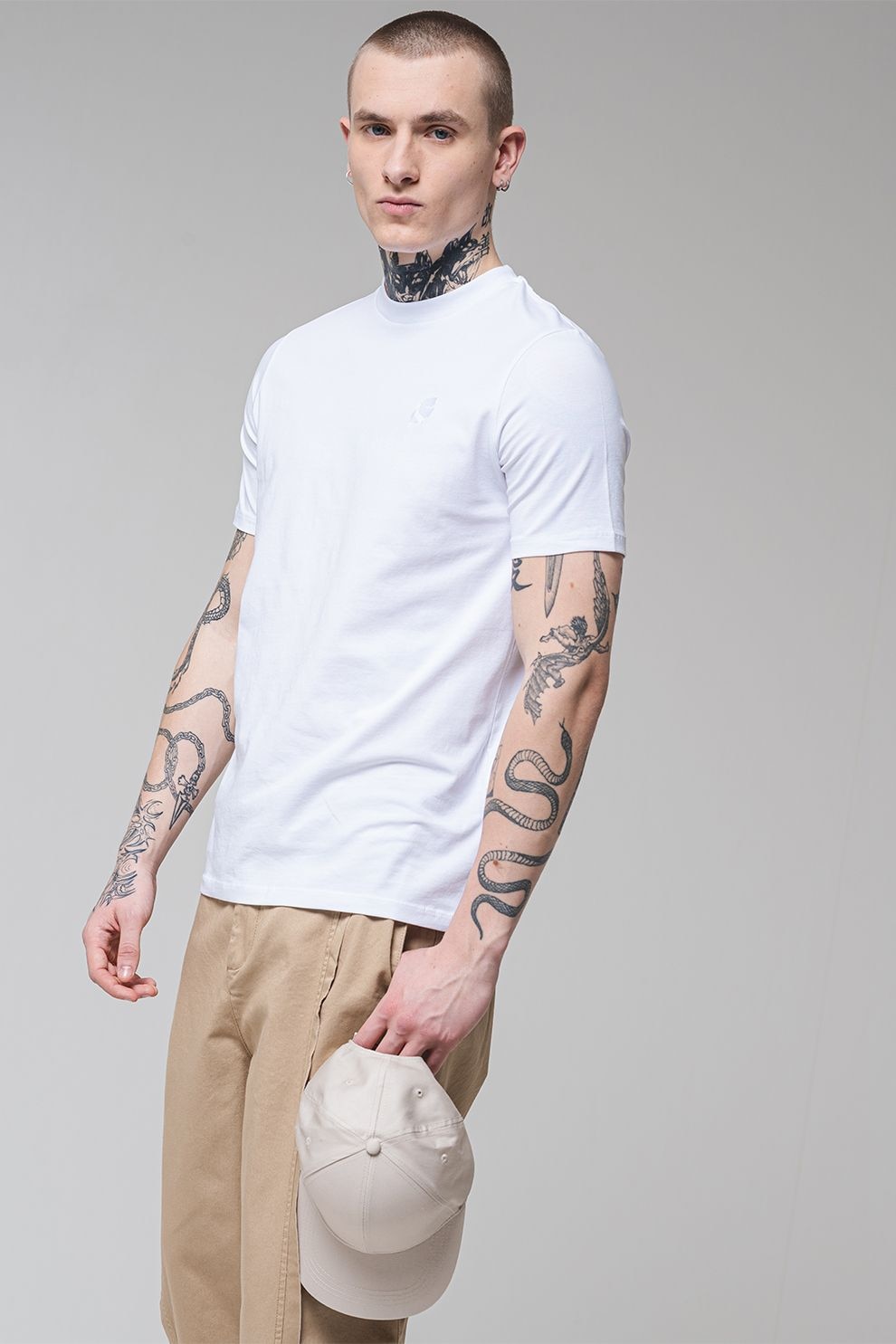 Karl Lagerfeld, Tricou regular-fit cu model uni, Alb, XL