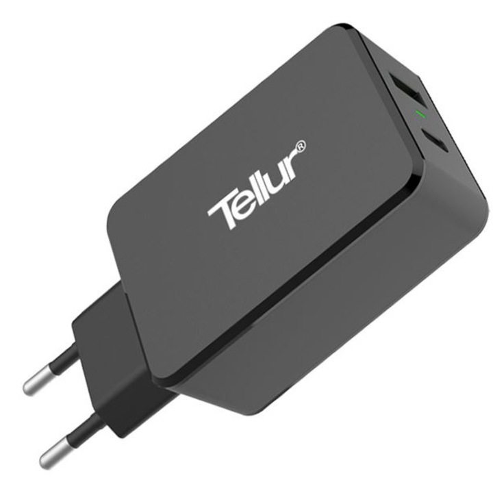 Incarcator retea Tellur, Quick Charge 3.0 USB-C, Negru