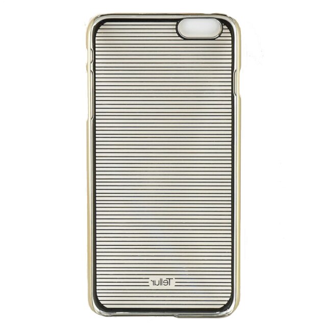 Husa de protectie Tellur Hardcase pentru iPhone 6 Plus, Horizontal Stripes Gold