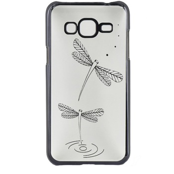 Husa de protectie Tellur Hardcase pentru Samsung J3 2016, Dragon Fly Black Husa de protectie Tellur Hardcase pentru Samsung J3 2016, Dragon Fly Black