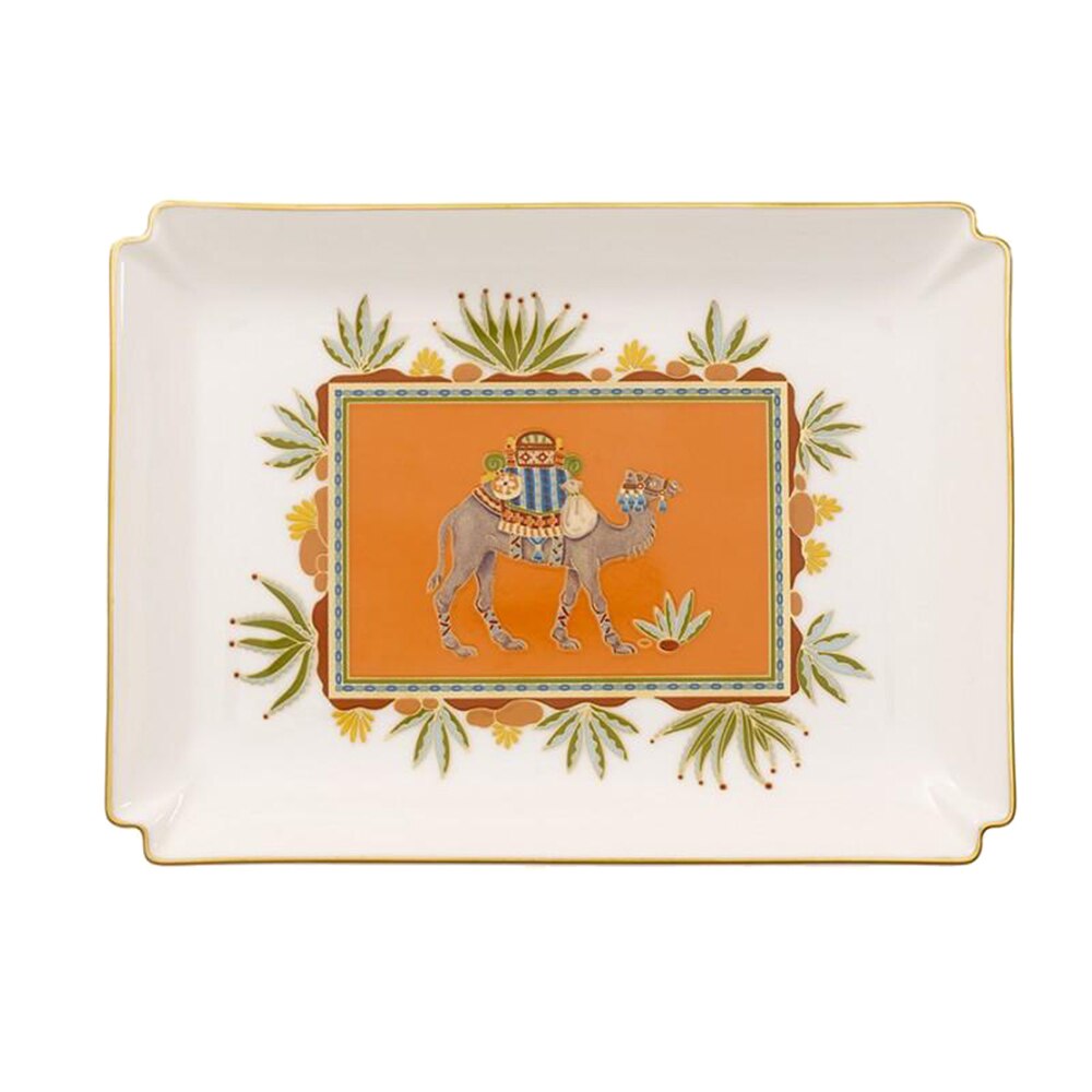 Platou servire dreptunghiular Villeroy&Boch, colectia Samarkand Mandarin, premium portelan Bone, gift box