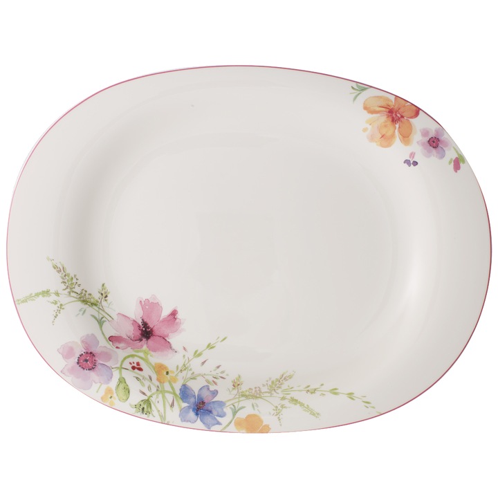 Villeroy&Boch tálalótál, Mariefleur kollekció, 42 cm, prémium porcelán
