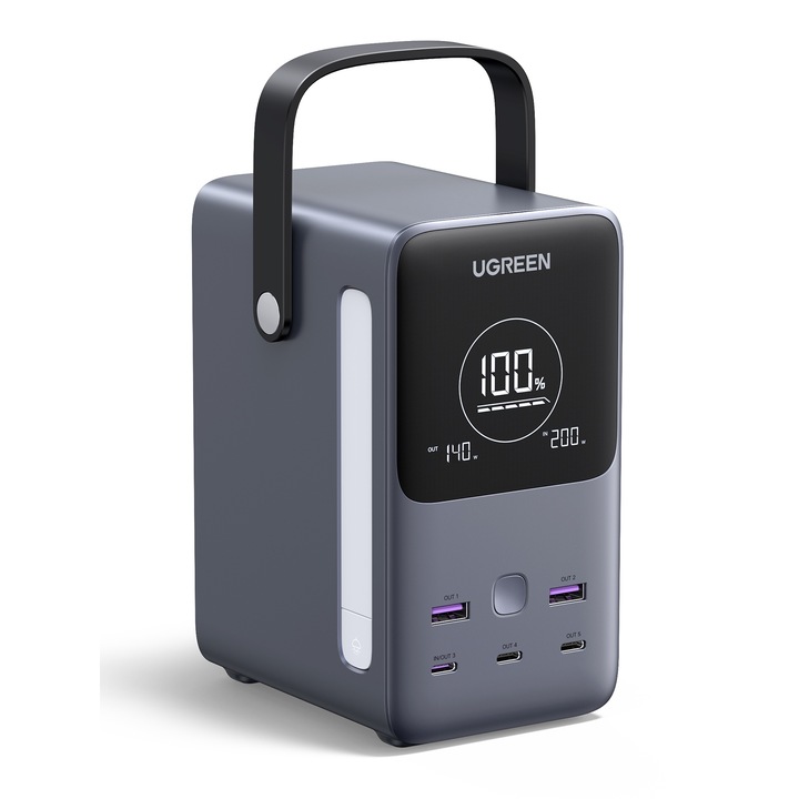Външна Батерия-Станция, UGREEN PB770 300W PD/QC3.0 48000 mAh, Сив