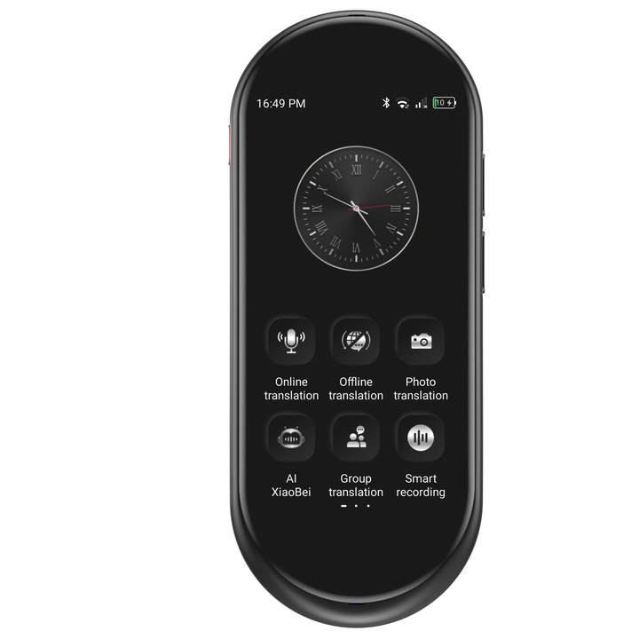 AI fordító Maxcom mTalk MT100, Wi-Fi, 4G SIM, 4,1 hüvelykes kijelző, 1500 mAh, akár 6 órás autonómia, fekete