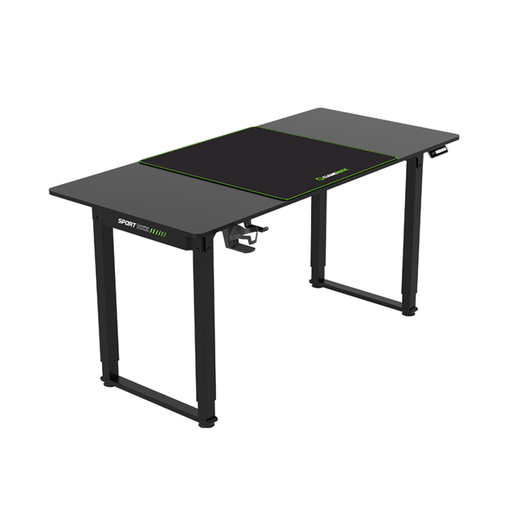 Birou gaming D160 Carbon Electric, 160/75 cm, dual motor, Negru