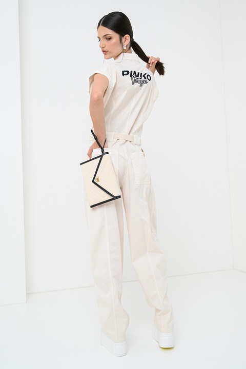 Pinko, Гащеризон с памук и лого, Светло бежово