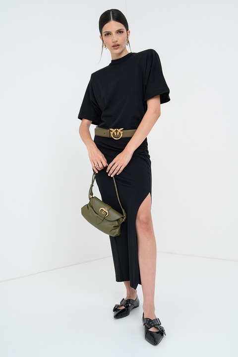 Pinko, Kerek nyakú hosszú ruha, Fekete