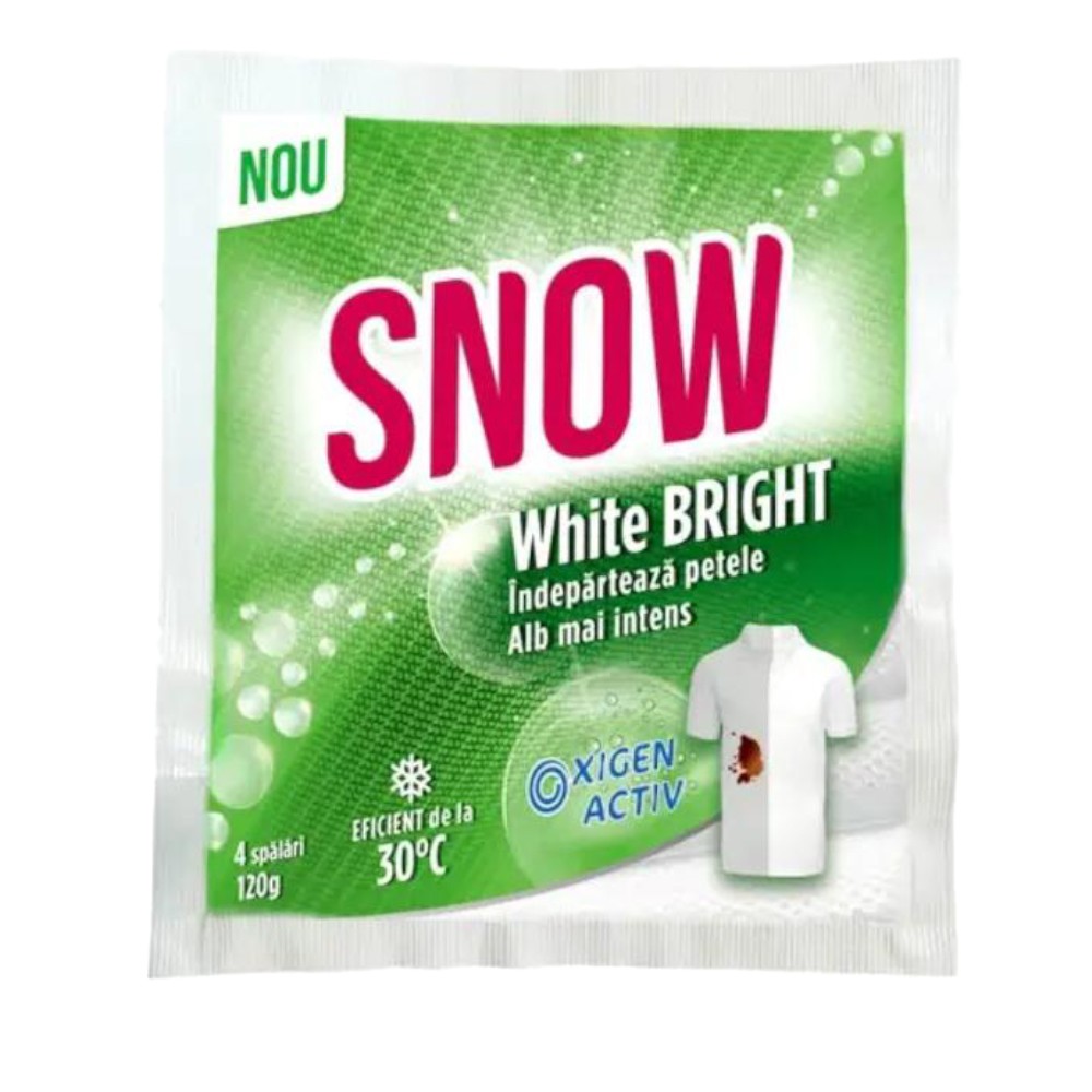Set 7 x Detergent de Rufe Pudra Snow Oxi White, 120 g - eMAG.ro