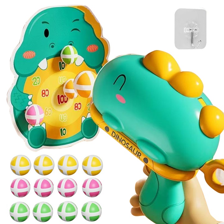 Играчки за стрелба Играчки за стрелба на закрито Играчки на открито за деца Момчета Момичета Парти игра Играчки за стрелба Пистолетни играчки за деца Рожден ден Коледни подаръци Дартс игри за 3 4 5 6 7 8 9 10 11 12 години (динозавър)