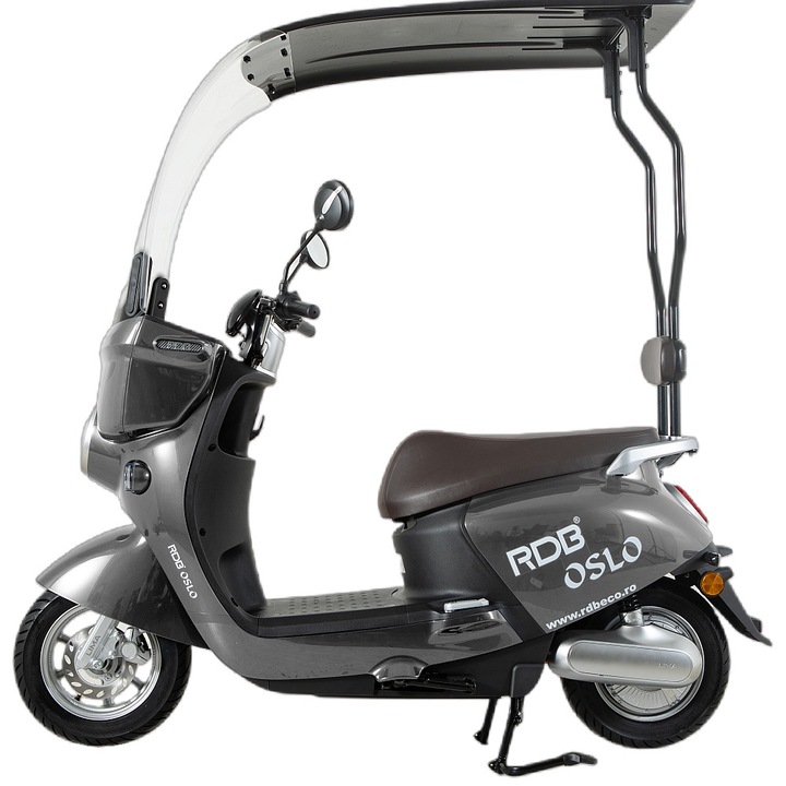 Scuter electric RDB OSLO, fara permis, 2000W, 72V, 20Ah, 25km/h, gri