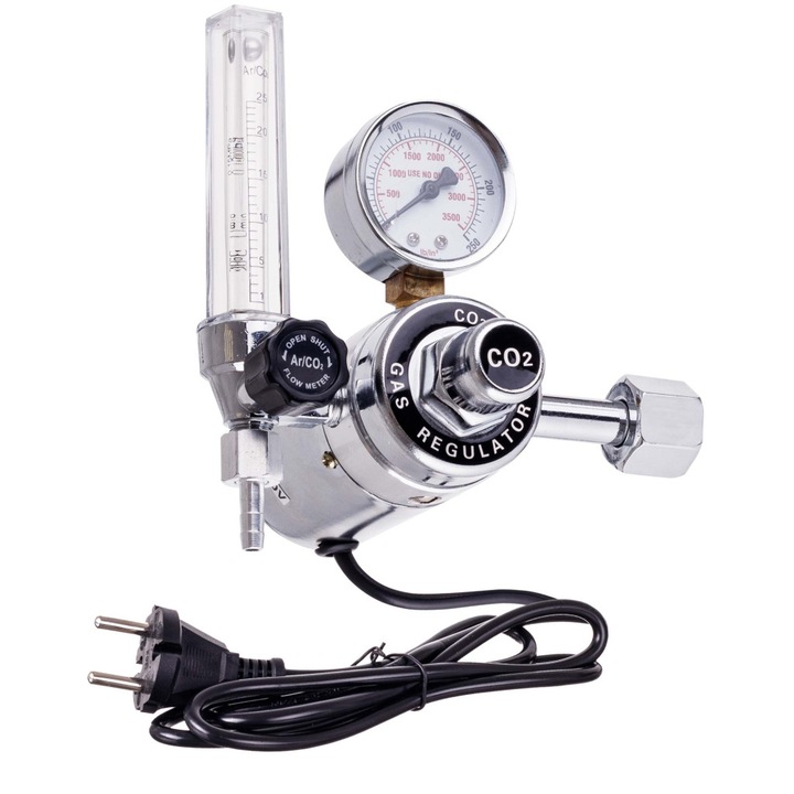 Reductor CO2/argon cu Rotametru si Incalzitor Antigel TC Technic