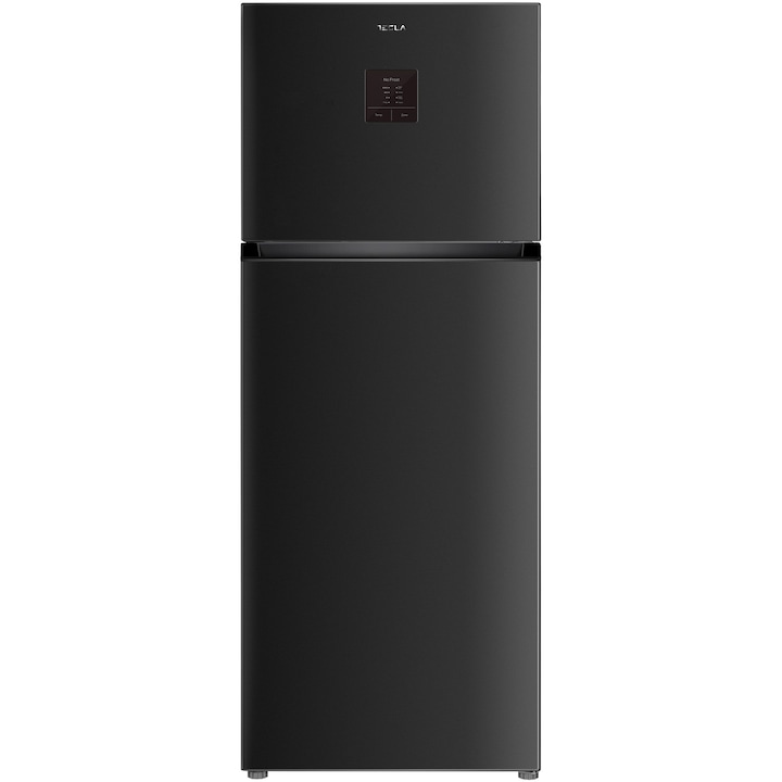 Frigider cu doua usi Tesla RD4650XTBE, 465 l, Total No Frost, Clasa E, Display extern, Control electronic, Lumina LED, H 185, Negru