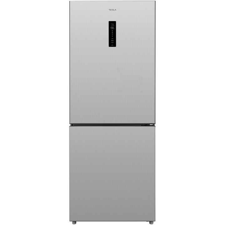 Combina frigorifica Tesla RC4200FTXE, 417 l, Total No Frost, Clasa E, Display extern, Control electronic, lumina LED, H 185 cm, Inox